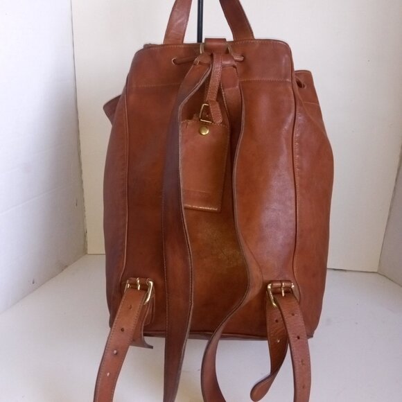 *RARE* COACH '80s XL Traveler Drawstring Flap Backpack Rucksack Brown 4040-103 - Picture 5 of 16